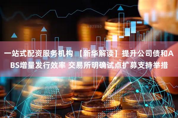 一站式配资服务机构 【新华解读】提升公司债和ABS增量发行效率 交易所明确试点扩募支持举措