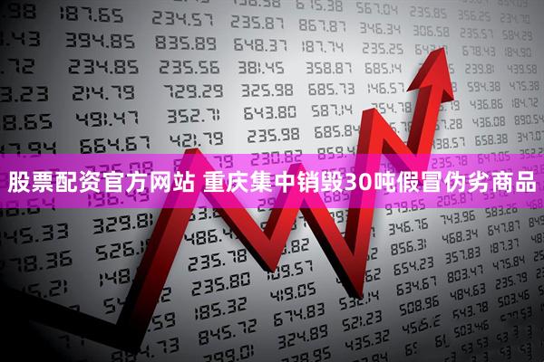 股票配资官方网站 重庆集中销毁30吨假冒伪劣商品